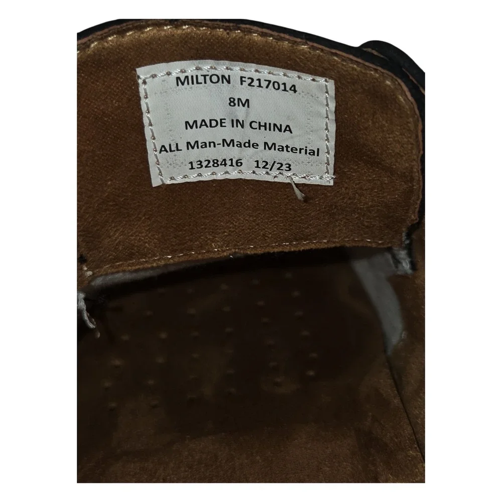 Freeman Milton Mens Black Textured Derby‎ Dress Shoes Size 8